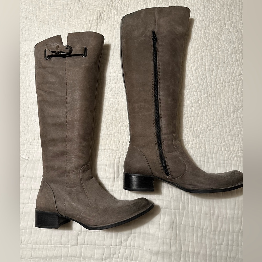 BORN brand below the knee boots, grey.